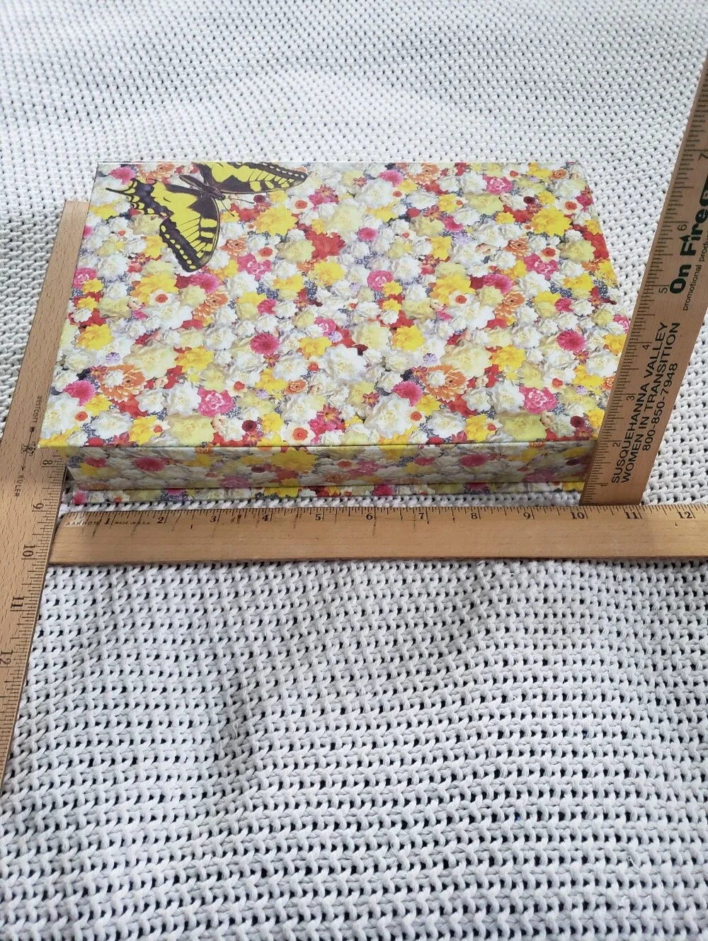 Neiman Marcus Floral Stationery Set in Orange and White Vintage